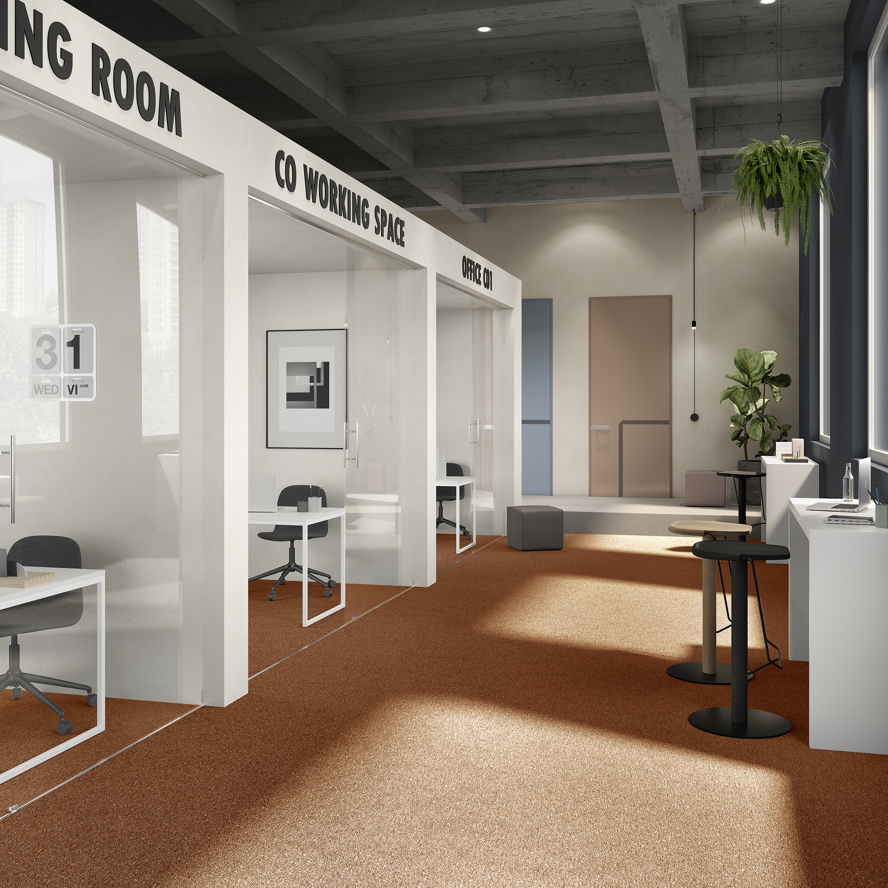 Ковровая плитка Medusa Tile 84 (500*500*5 мм) — купить в Кемерово