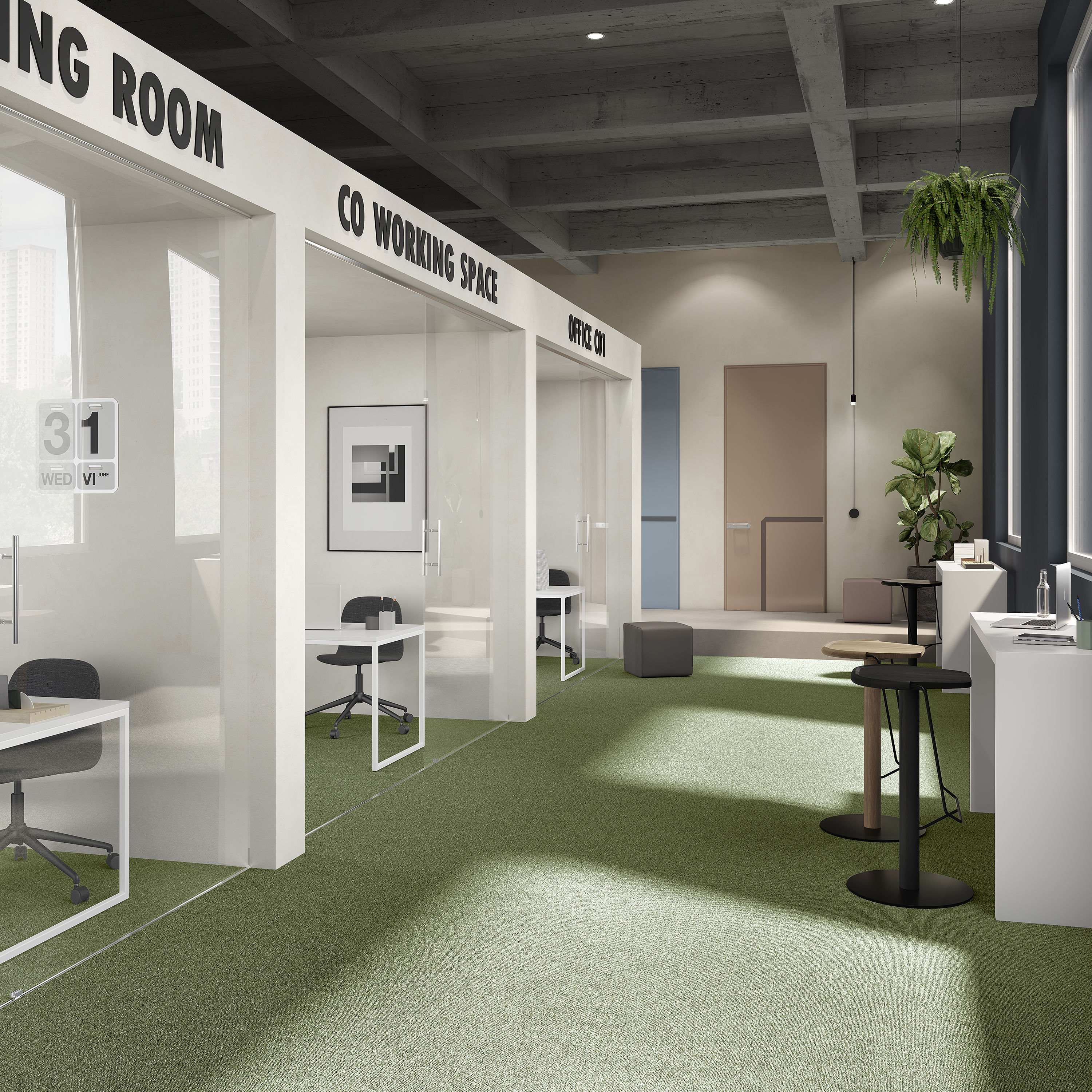 Ковровая плитка Medusa Tile 21 (500*500*5 мм) — купить в Кемерово