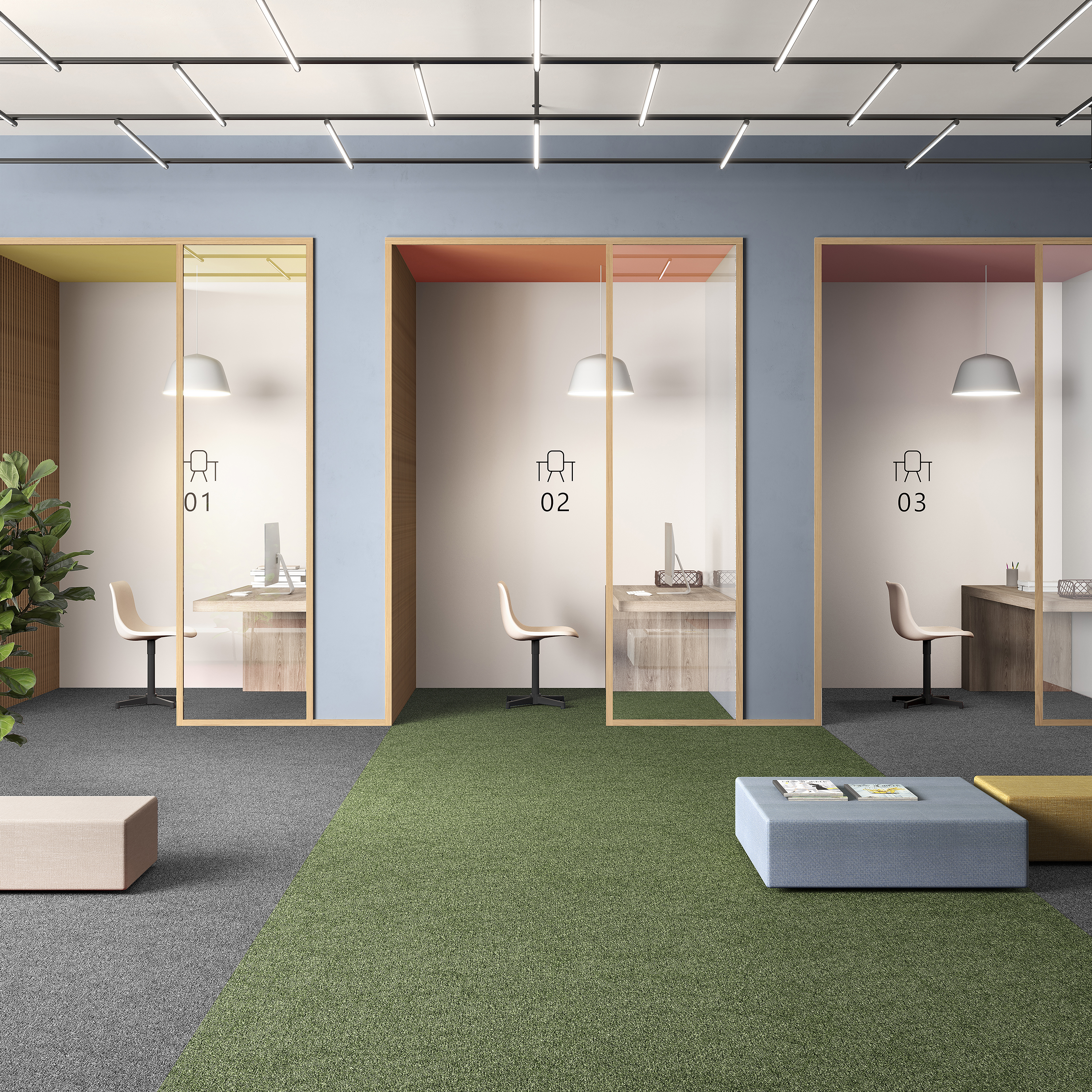 Ковровая плитка Medusa Tile 21 (500*500*5 мм) — купить в Кемерово