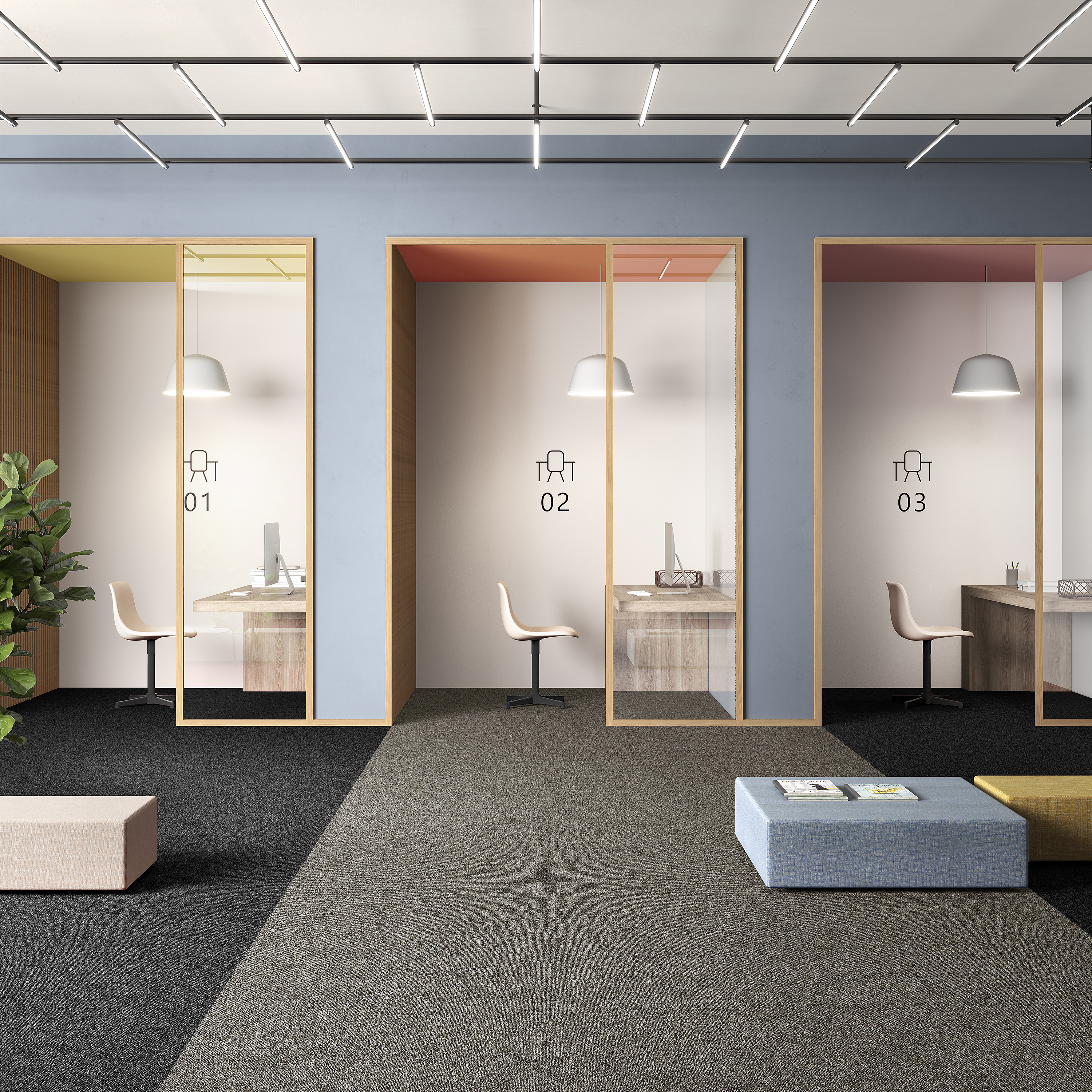 Ковровая плитка Medusa Tile 40 (500*500*5 мм) — купить в Кемерово