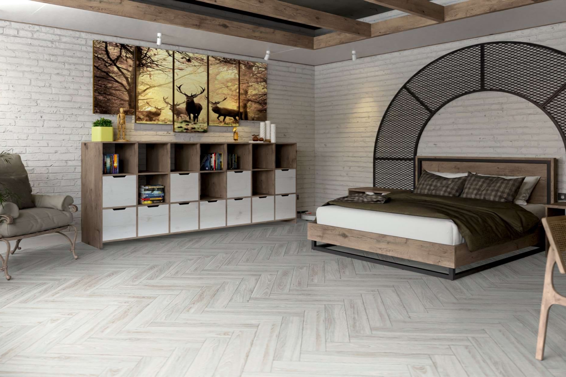 Инженерный паркет «Damy Floor» Ванильный (укладка елочкой) — купить в Кемерово