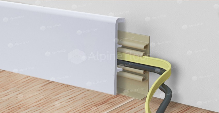 Напольный плинтус Rico Concept 80 Белый (2200*20*80 мм) — купить в Кемерово