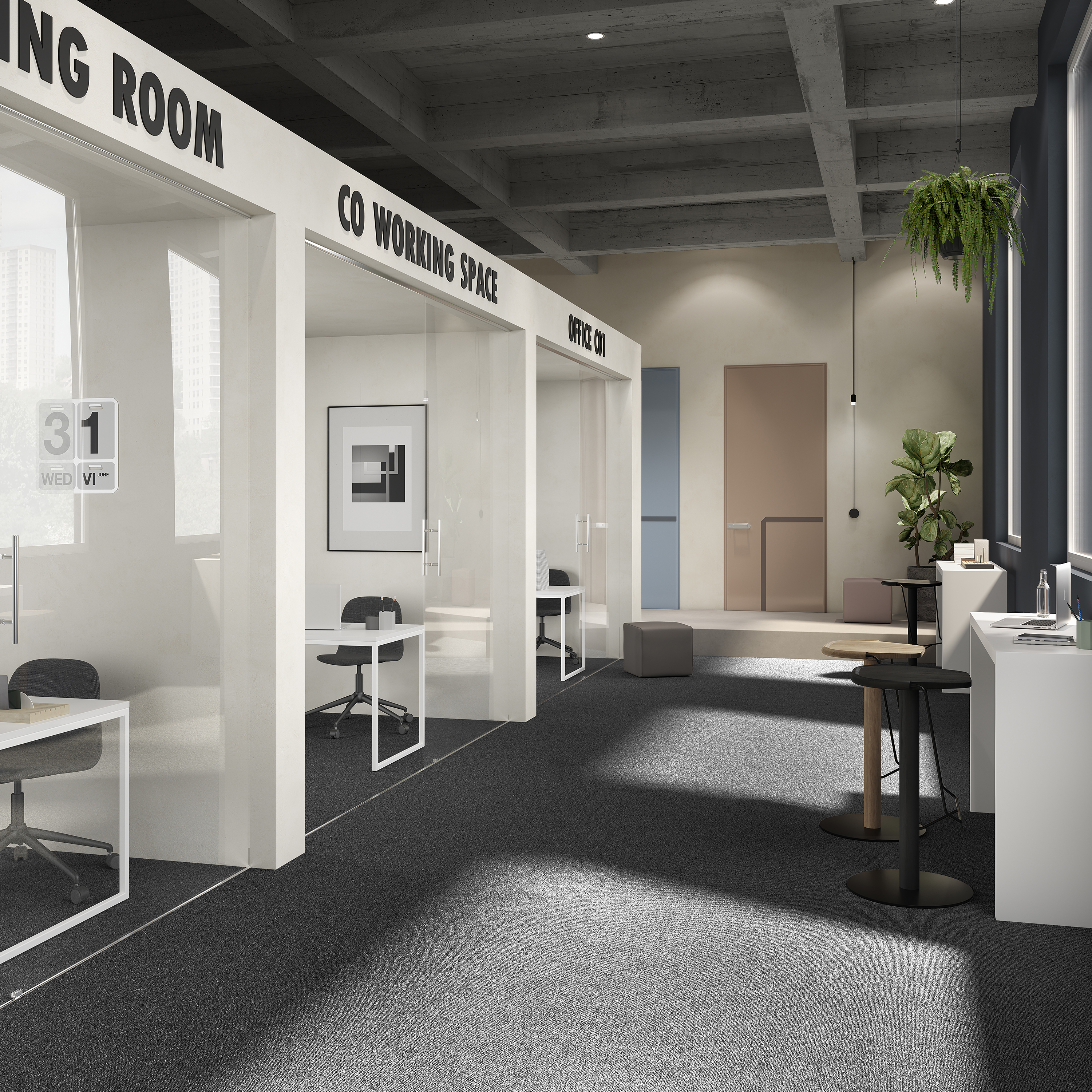 Ковровая плитка Medusa Tile 99 (500*500*5 мм) — купить в Кемерово