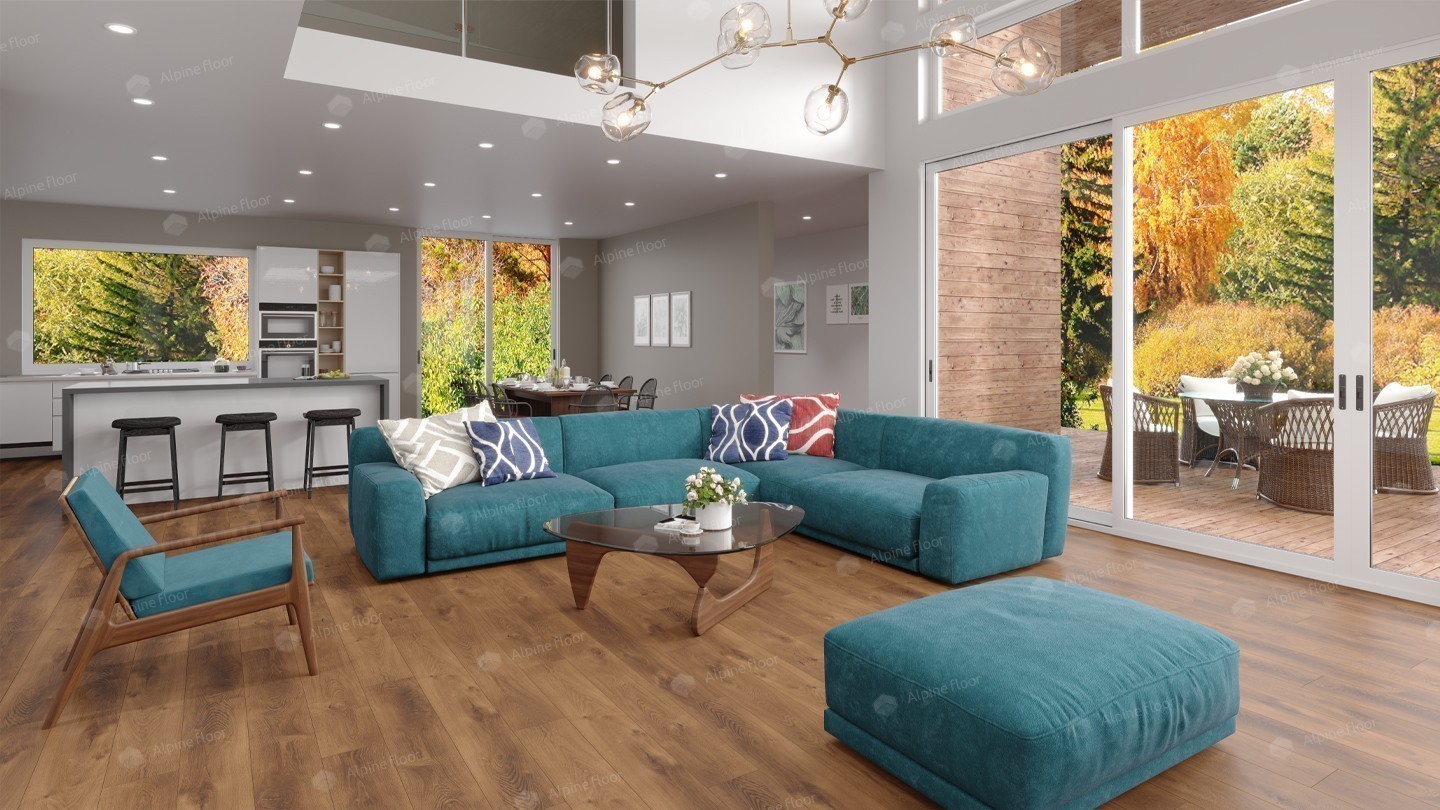 SPC ламинат "Alpine Floor" Дуб Насыщенный ABA (1524*180*8 мм) — купить в Кемерово