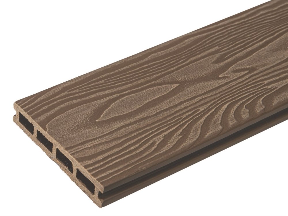 Террасная доска орех TalverWood 150*25мм 3D текстура дерева брашинг — купить в Кемерово