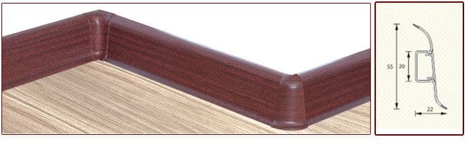 Плинтус "Идеал" пластиковый Комфорт Дуб пепельный (2500*22*55 мм) — купить в Кемерово