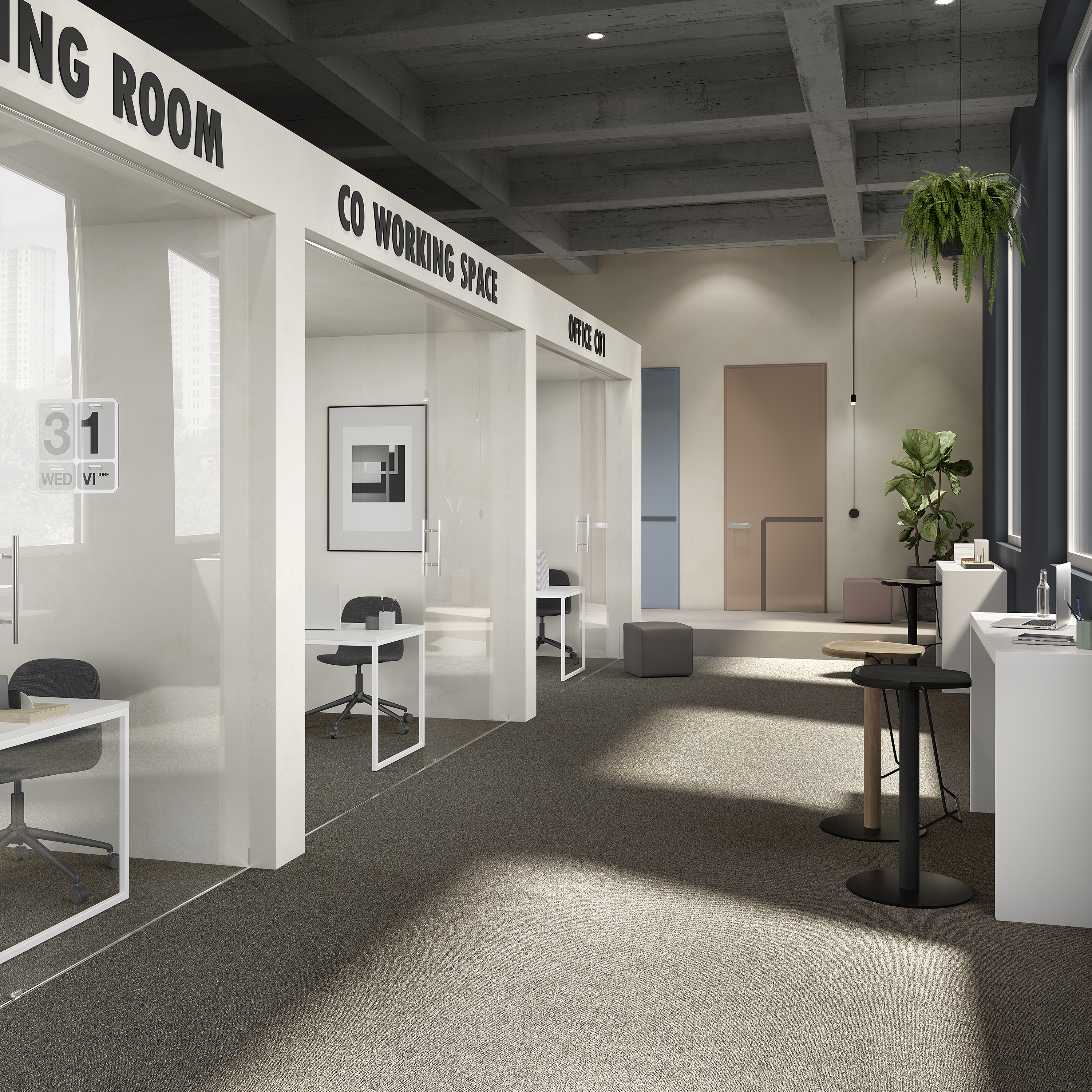 Ковровая плитка Medusa Tile 43 (500*500*5 мм) — купить в Кемерово