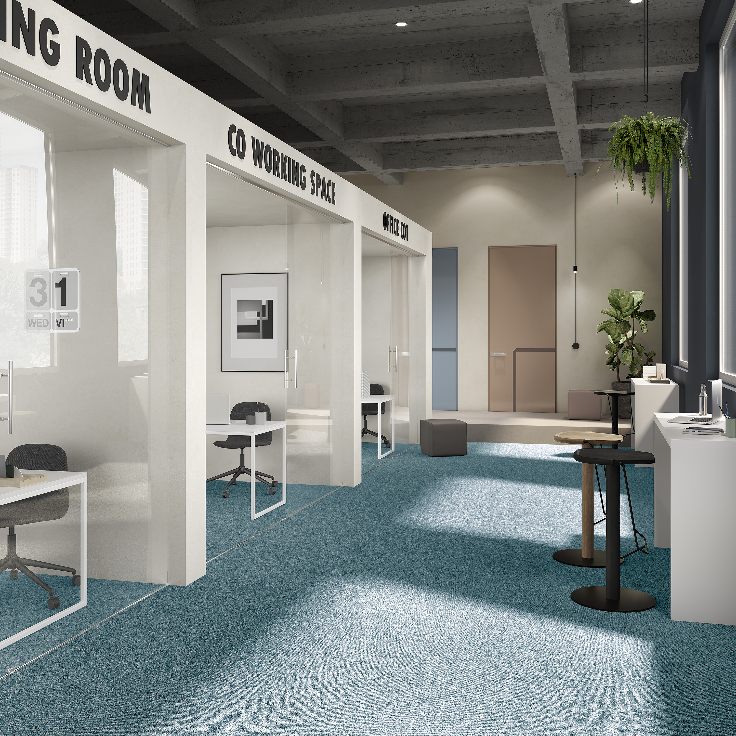 Ковровая плитка Medusa Tile 70 (500*500*5 мм) — купить в Кемерово