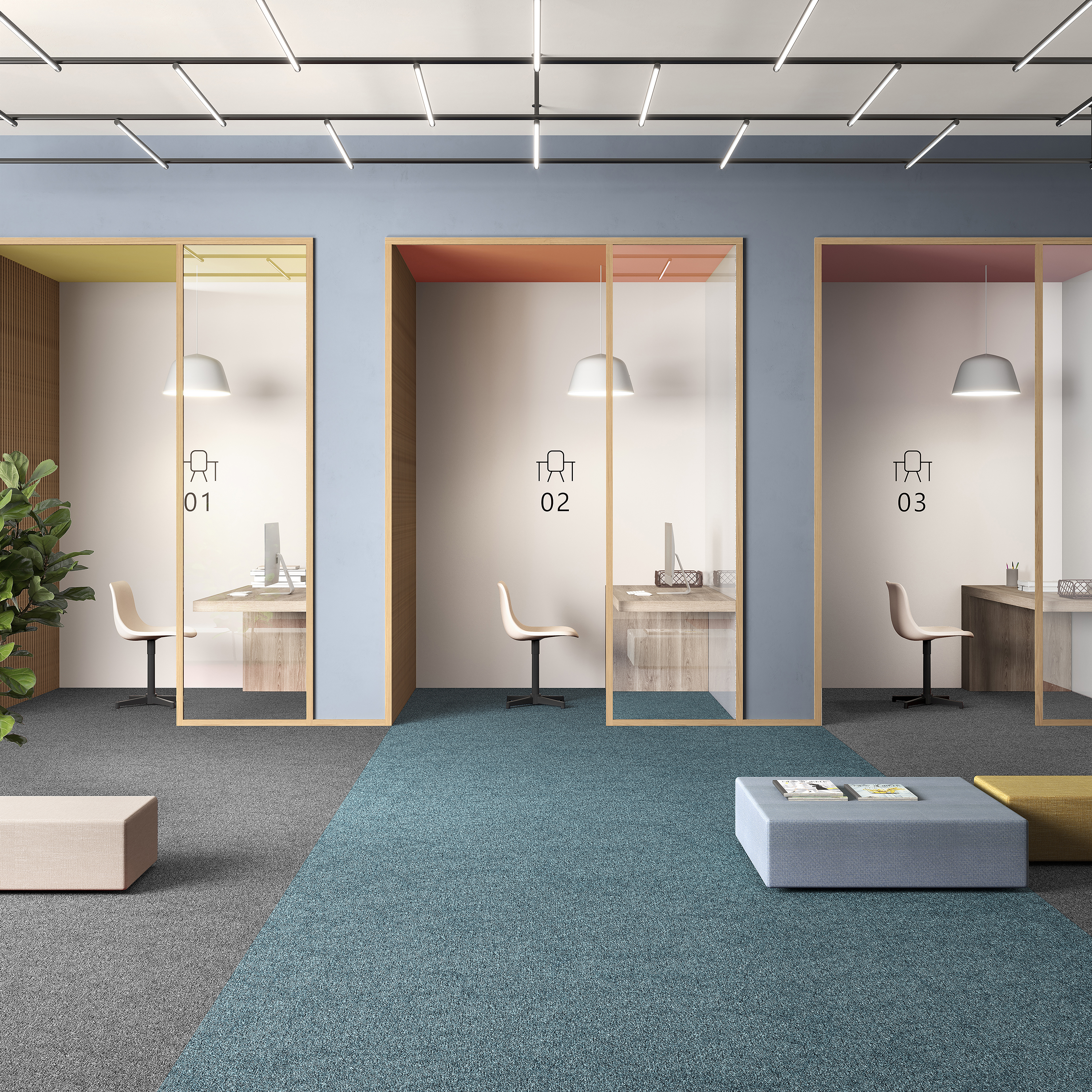 Ковровая плитка Medusa Tile 70 (500*500*5 мм) — купить в Кемерово