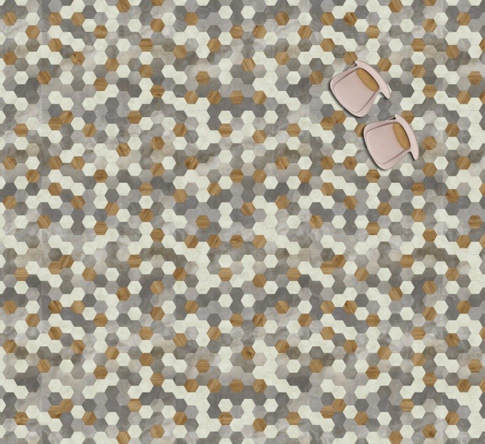 Виниловая плитка "Moduleo" Moods Hexagon 348 (226,32*196*2,5 мм) — купить в Кемерово