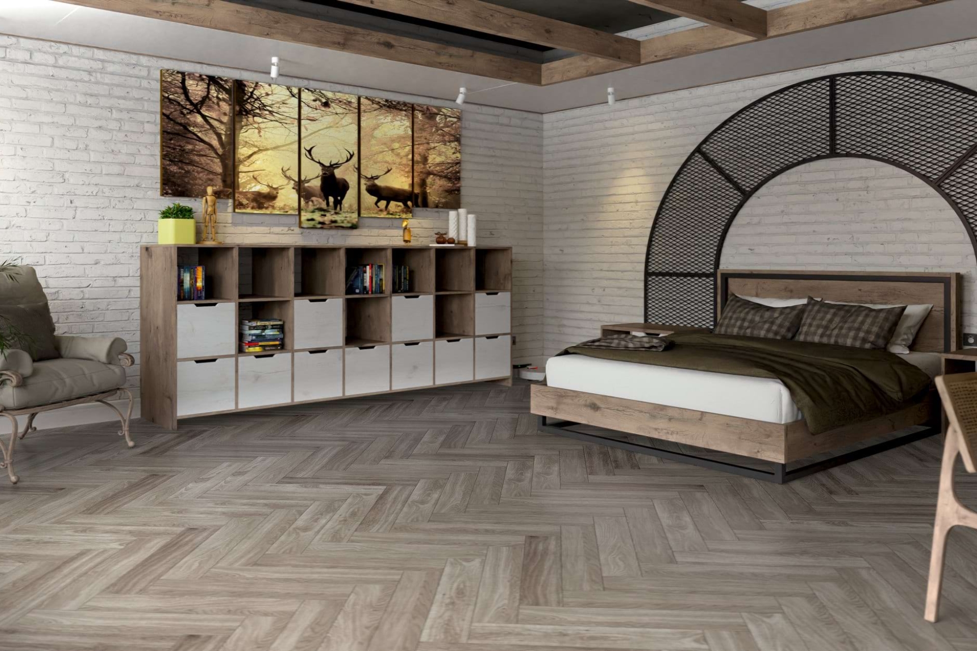 Инженерный паркет «Damy Floor» Скандинавский (укладка елочкой) — купить в Кемерово