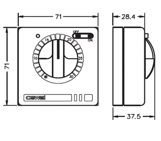 Терморегулятор Cewal RQ10 — купить в Кемерово