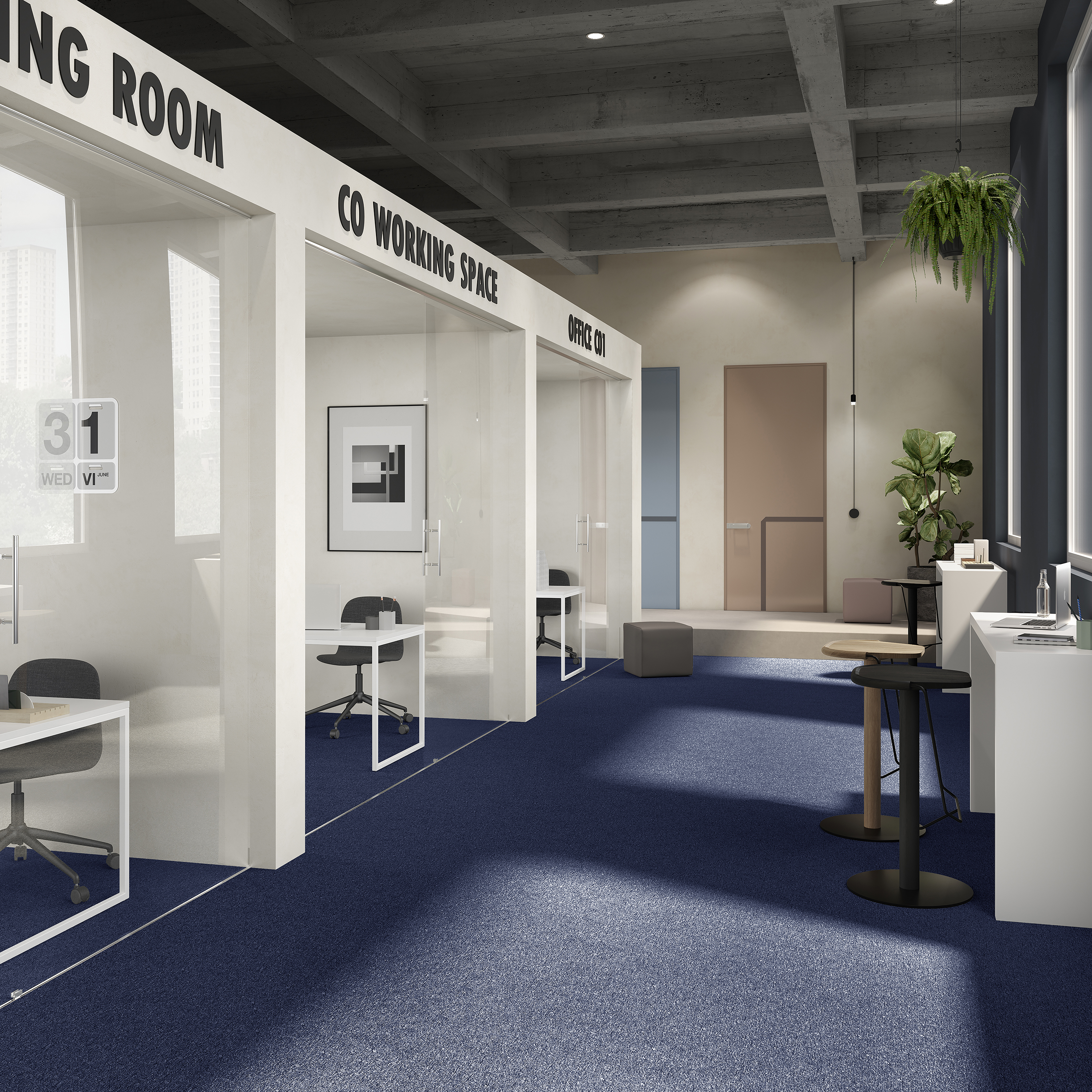 Ковровая плитка Medusa Tile 77 (500*500*5 мм) — купить в Кемерово