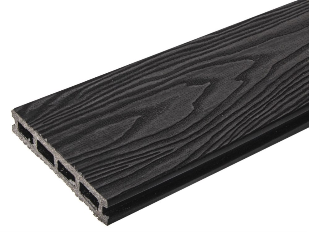 Террасная доска антрацит TalverWood 150*25мм 3D текстура дерева брашинг — купить в Кемерово